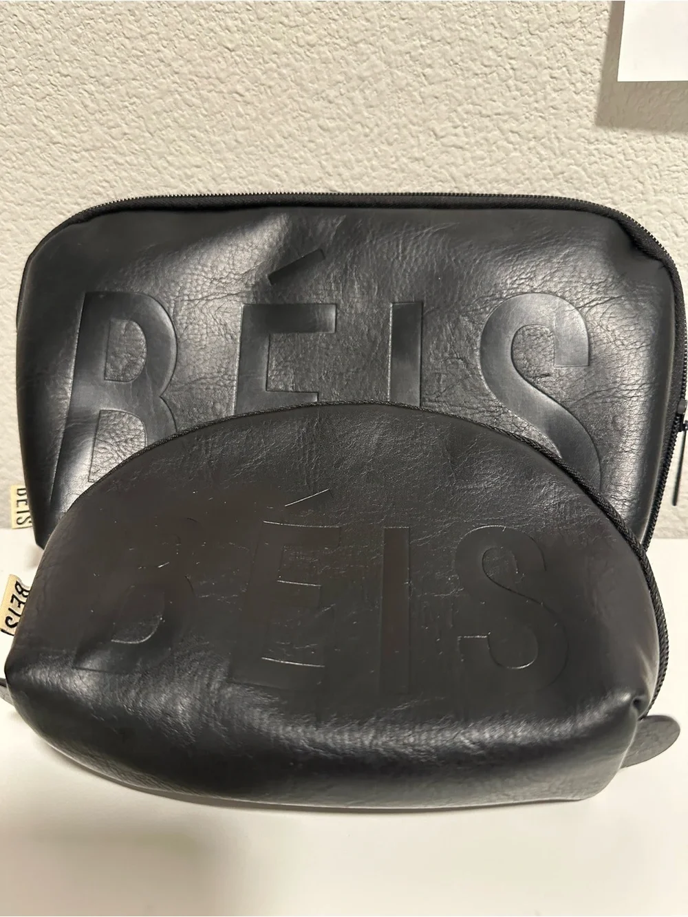 BEIS Cosmetic Pouches Set in Black